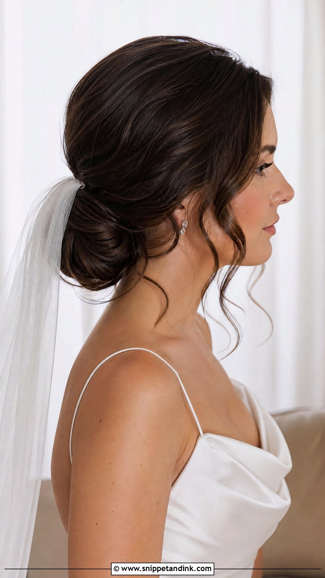 Low Bun Bridal Hairstyle For Long Hair - Snippet and Ink - 15 Easy Bridal Hairstyles for Long Hair