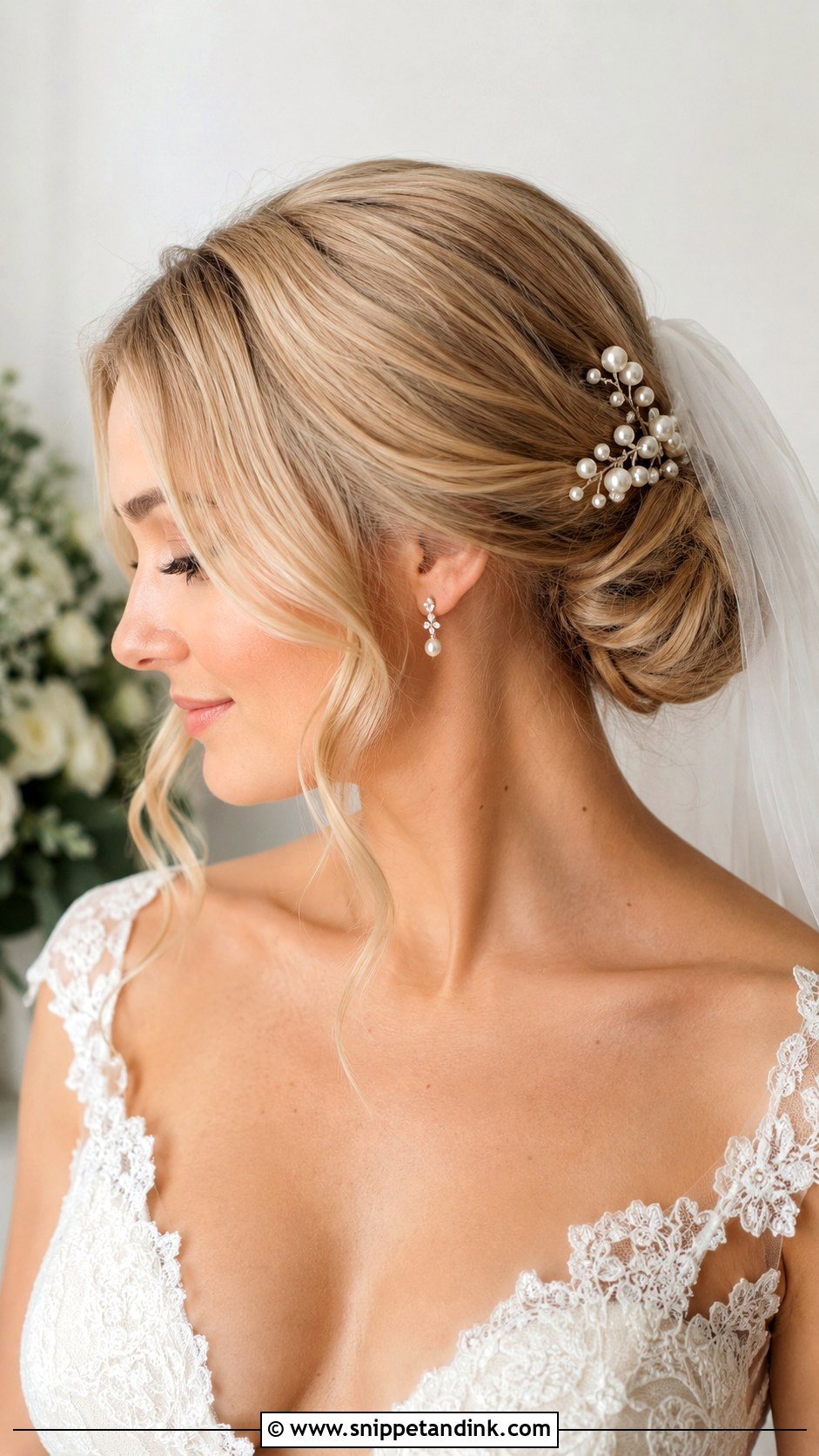 Low Bun Bridal Hairstyle - Snippet and Ink - 15 Hair Styles for a Bride