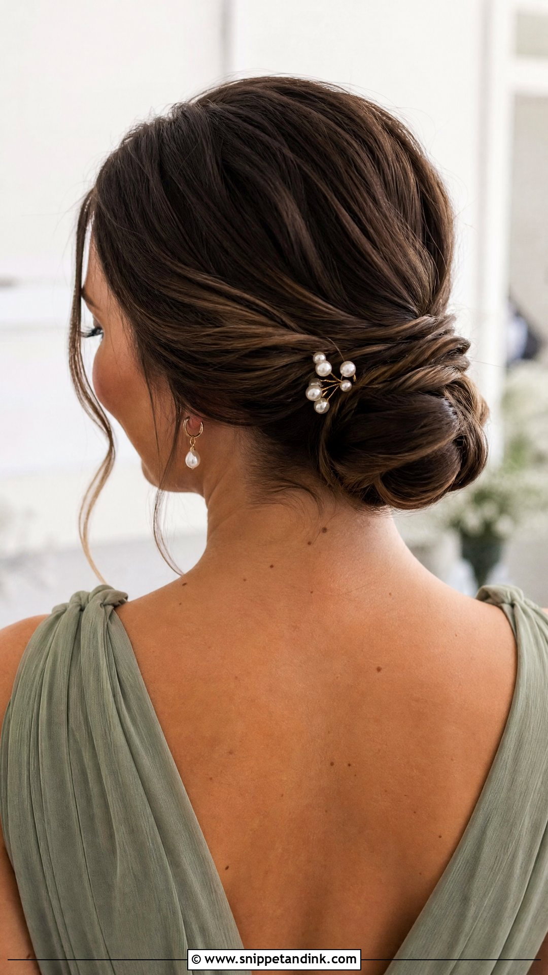 Low Bun Bridal Party Updo - Snippet and Ink - 15 Bridal Party Updo Ideas