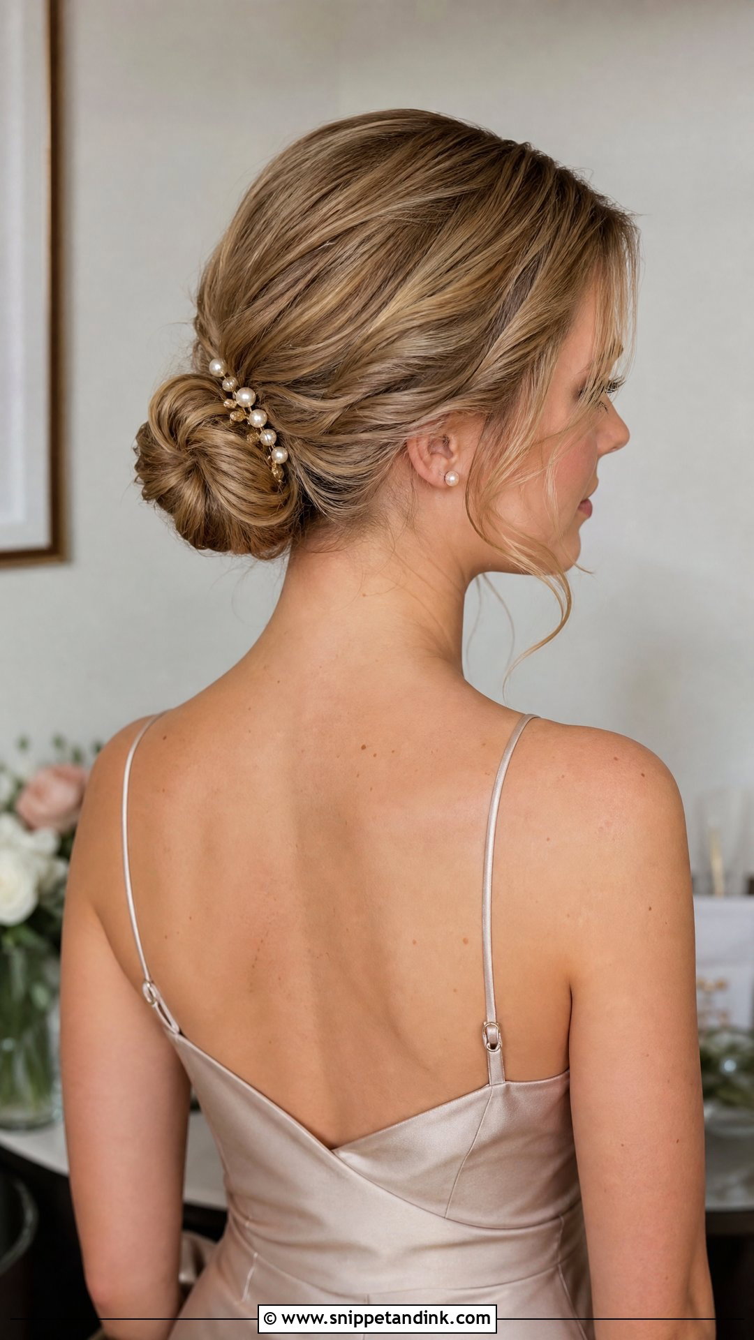 Low Bun Bridal Party Updo - Snippet and Ink - 15 Bridal Party Hair Updo Ideas