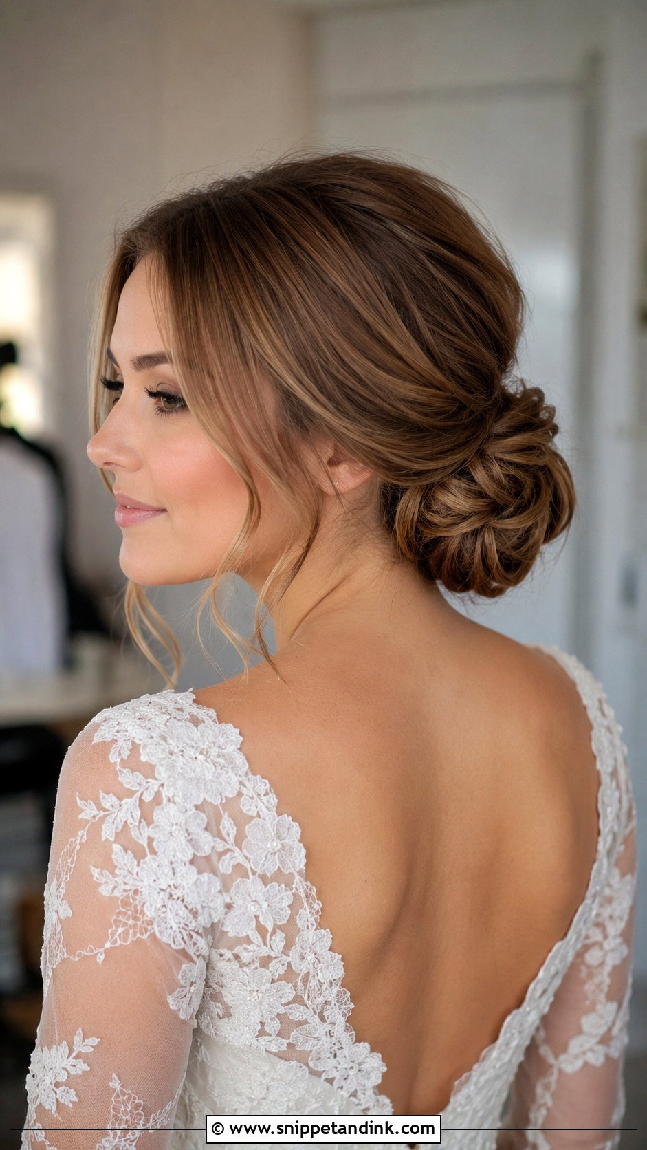 Low Bun Bridal Updo - Snippet and Ink - 25 Easy Bridal Hairstyles