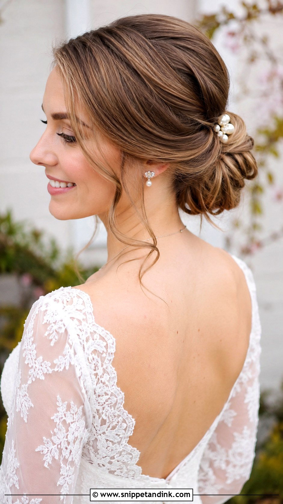 Low Bun Bridal Updo - Snippet and Ink - 25 Wedding Bridal Hairstyles