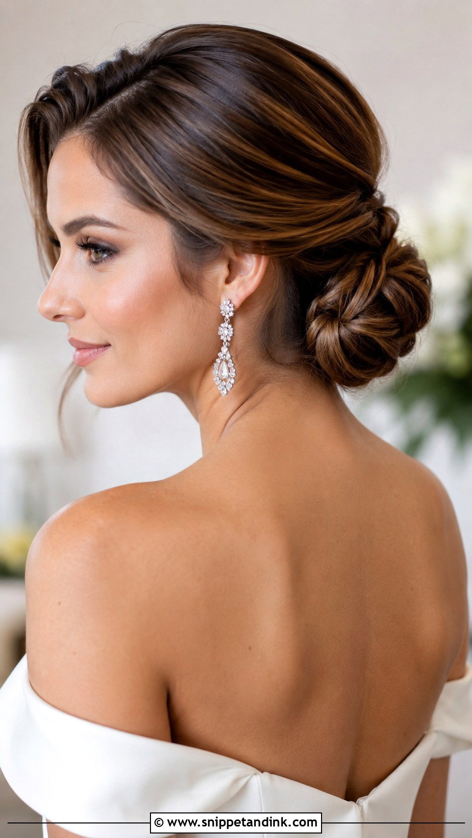 Low Bun Bridal Updo - Snippet and Ink - 30 Brautfrisur Hochgesteckt Ideas