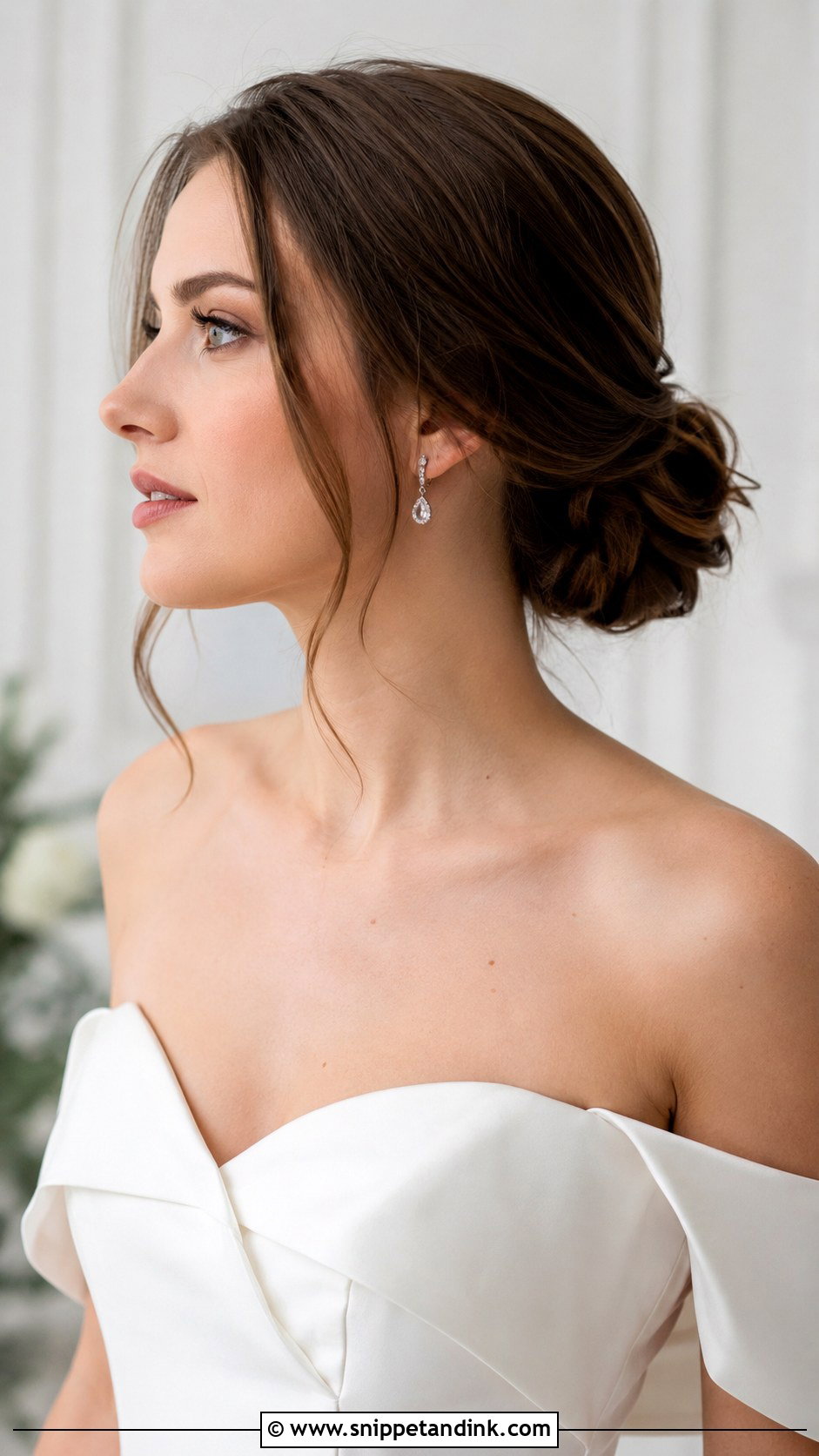 Low Bun Bridal Updo - Snippet and Ink - 30 Bridal Hairstyles for Long Hair