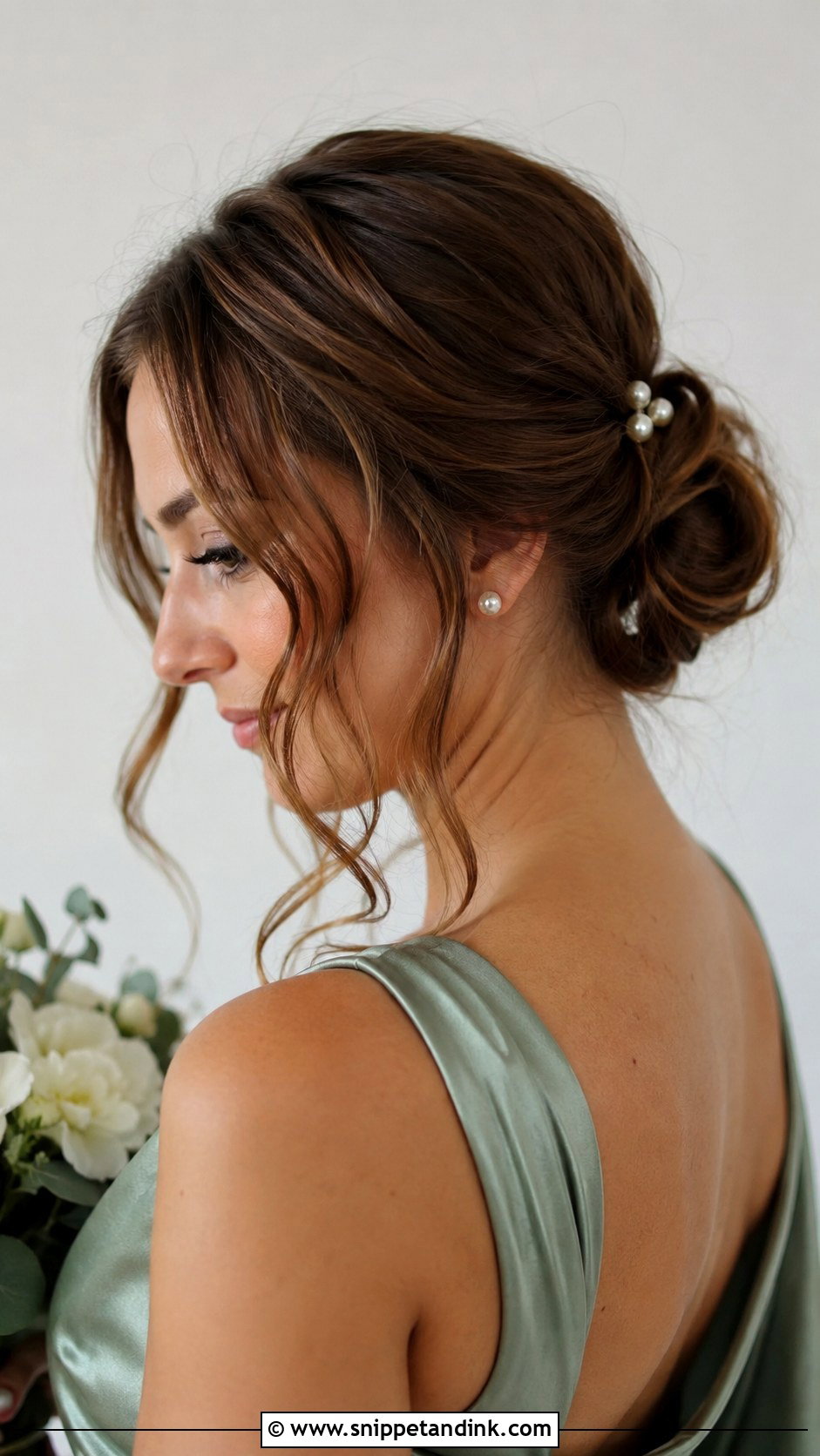 Low Bun Bridesmaid Hair - Snippet and Ink - 25 Wedding Hair for Bridesmaids Ideas