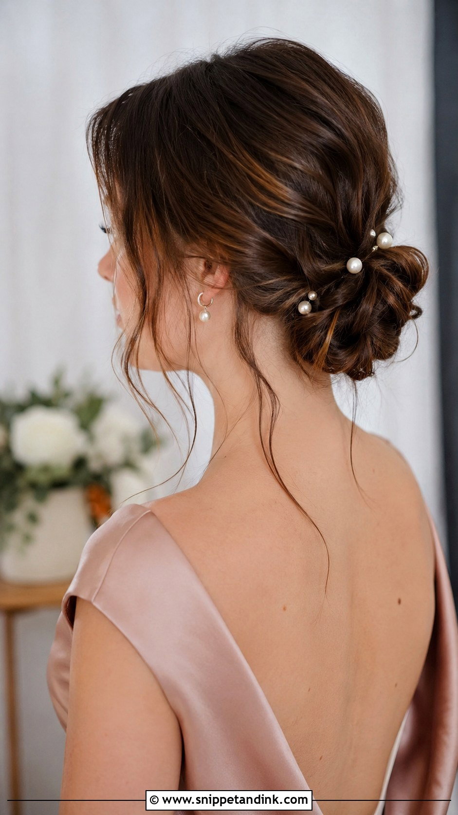Low Bun Bridesmaid Hair - Snippet and Ink - 20 Hair Ideas for Wedding Bridesmaid