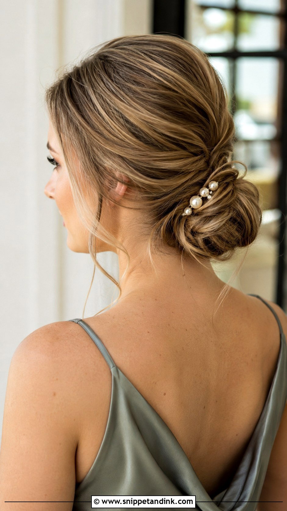 Low Bun Bridesmaid Hair - Snippet and Ink - 20 Wedding Hair Ideas for Bridesmaids