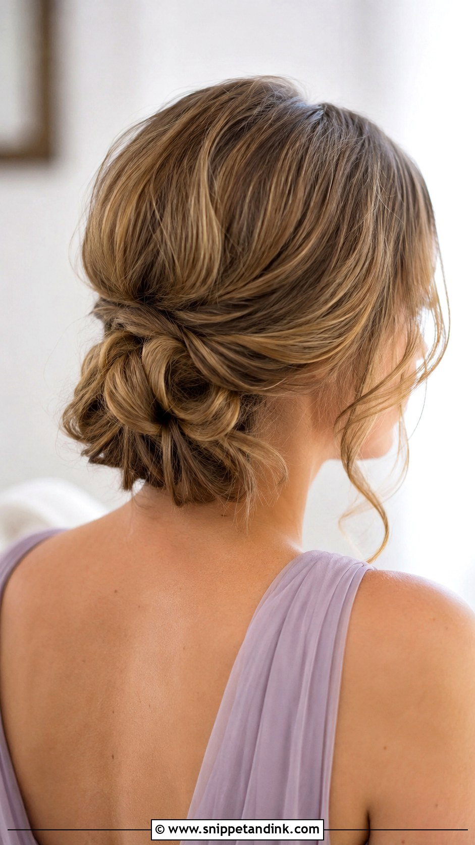 Low Bun Bridesmaid Hair For Short Hair - Snippet and Ink - 20 Bridesmaid Hair Low Bun Ideas