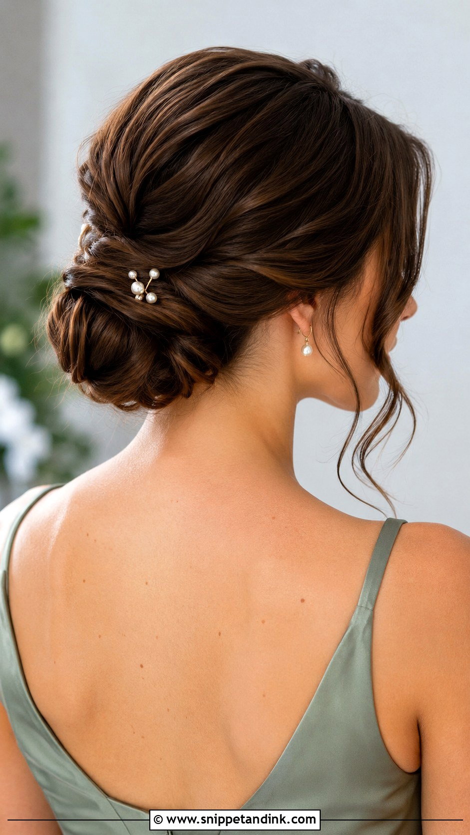 Low Bun Bridesmaid Hairdo - Snippet and Ink - 20 Hairdo for Bridesmaid Ideas