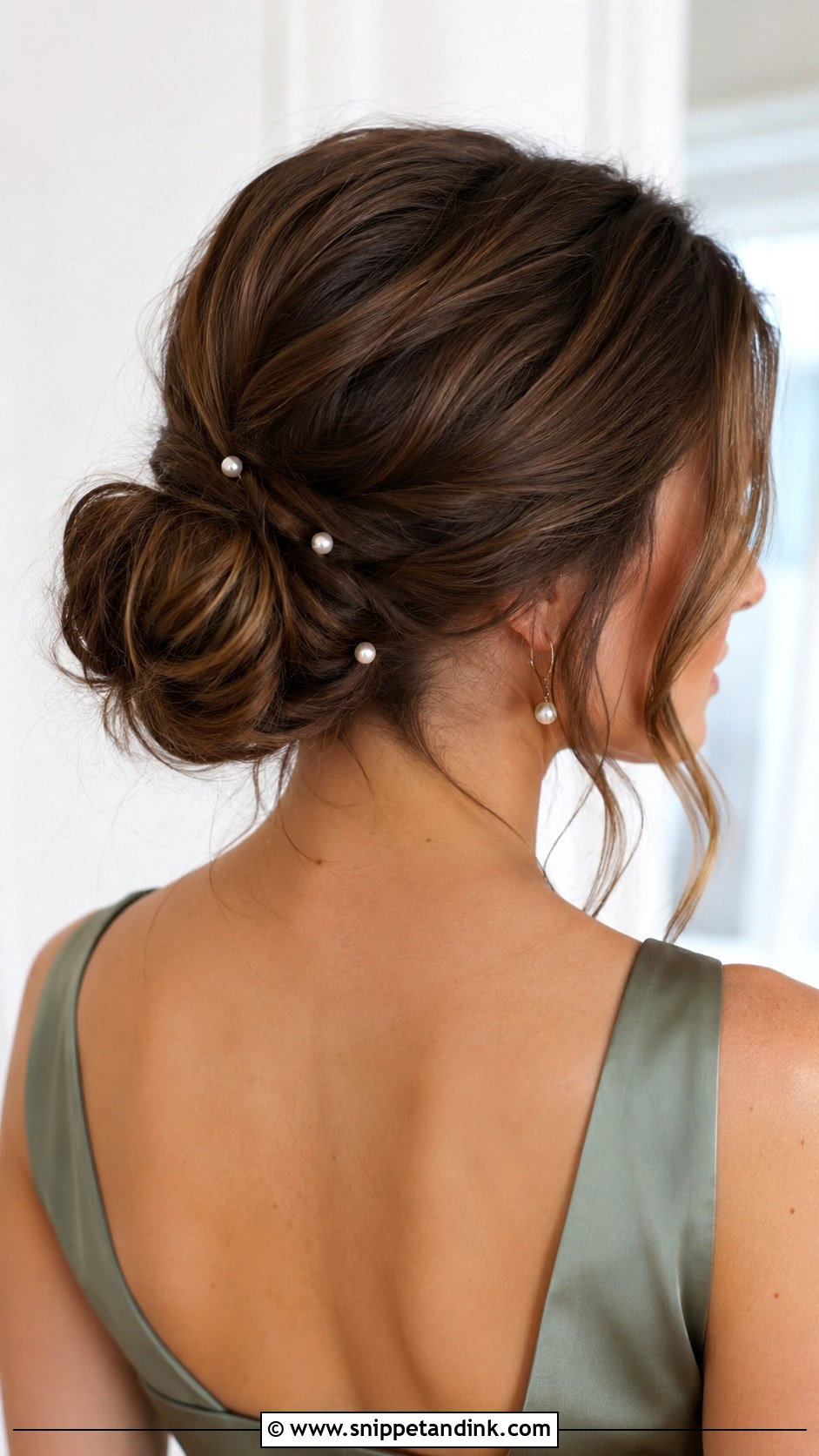 Low Bun Bridesmaid Hairstyle - Snippet and Ink - 20 Bridesmaid Looks Hairstyles
