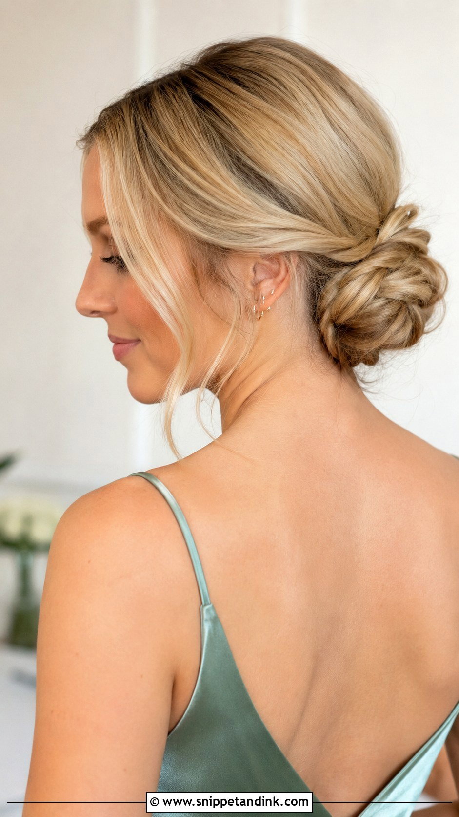 Low Bun Bridesmaid Hairstyle - Snippet and Ink - 25 Easy Bridesmaid Hairstyles