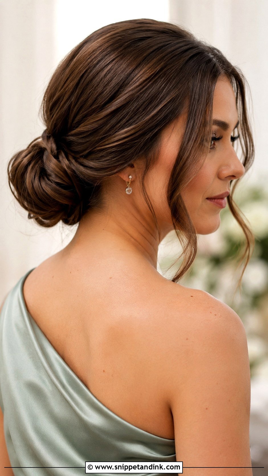 Low Bun Bridesmaid Hairstyle - Snippet and Ink - 25 Simple Bridesmaid Hairstyles
