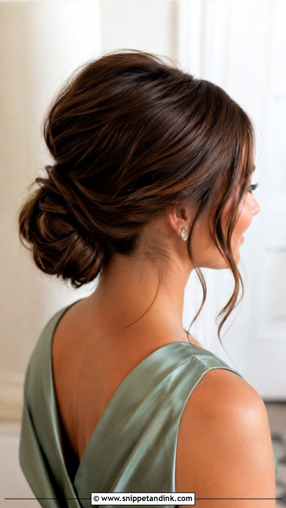 Low Bun Bridesmaid Hairstyle - Snippet and Ink - 30 Hairstyle for Bridesmaid Ideas