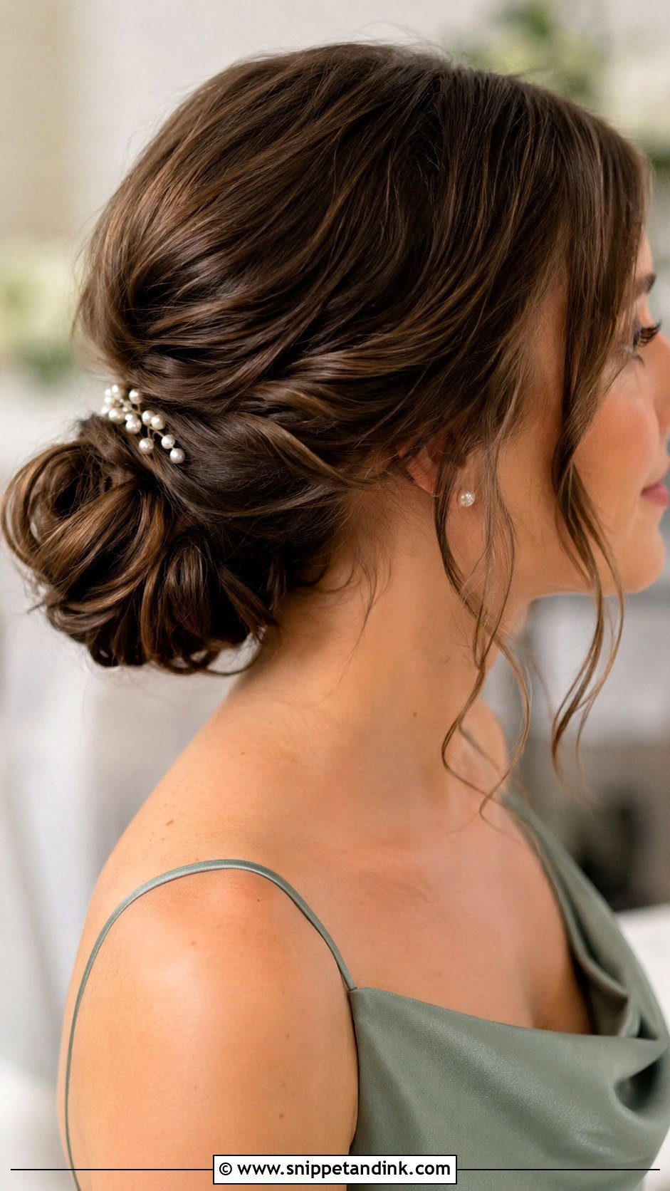 Low Bun Bridesmaid Hairstyle - Snippet and Ink - 20 Cute Wedding Hairstyles Bridesmaid