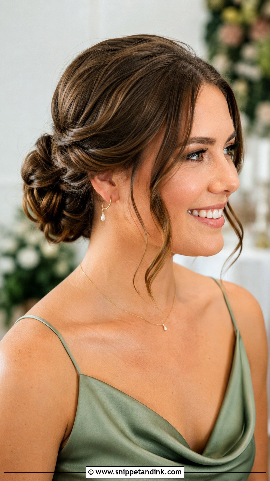 Low Bun Bridesmaid Hairstyle - Snippet and Ink - 25 Bridesmaid Hairstyle Ideas