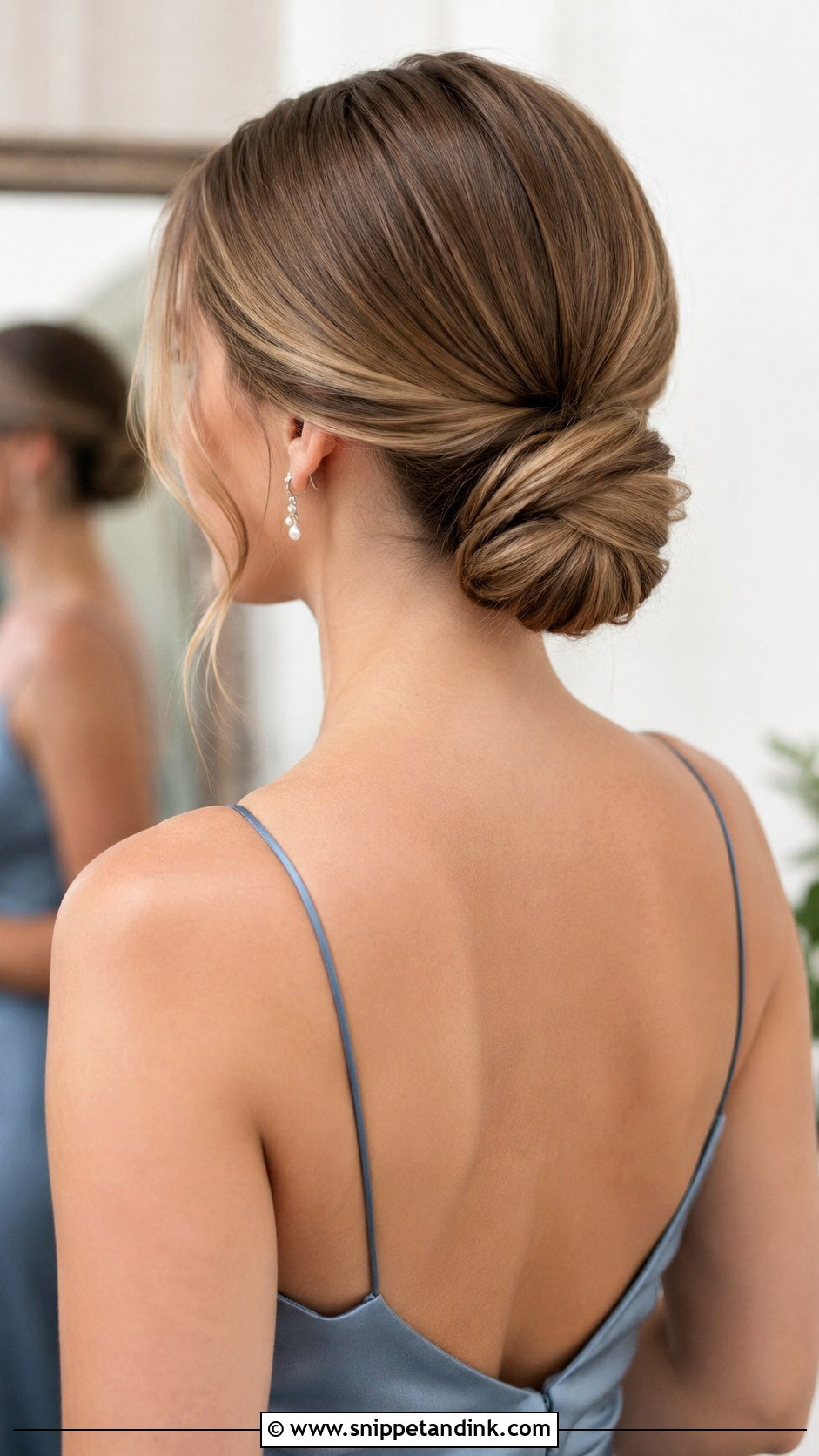 Low Bun Bridesmaid Hairstyle For Long Hair - Snippet and Ink - 25 Bridesmaid Hairstyles Long Hair