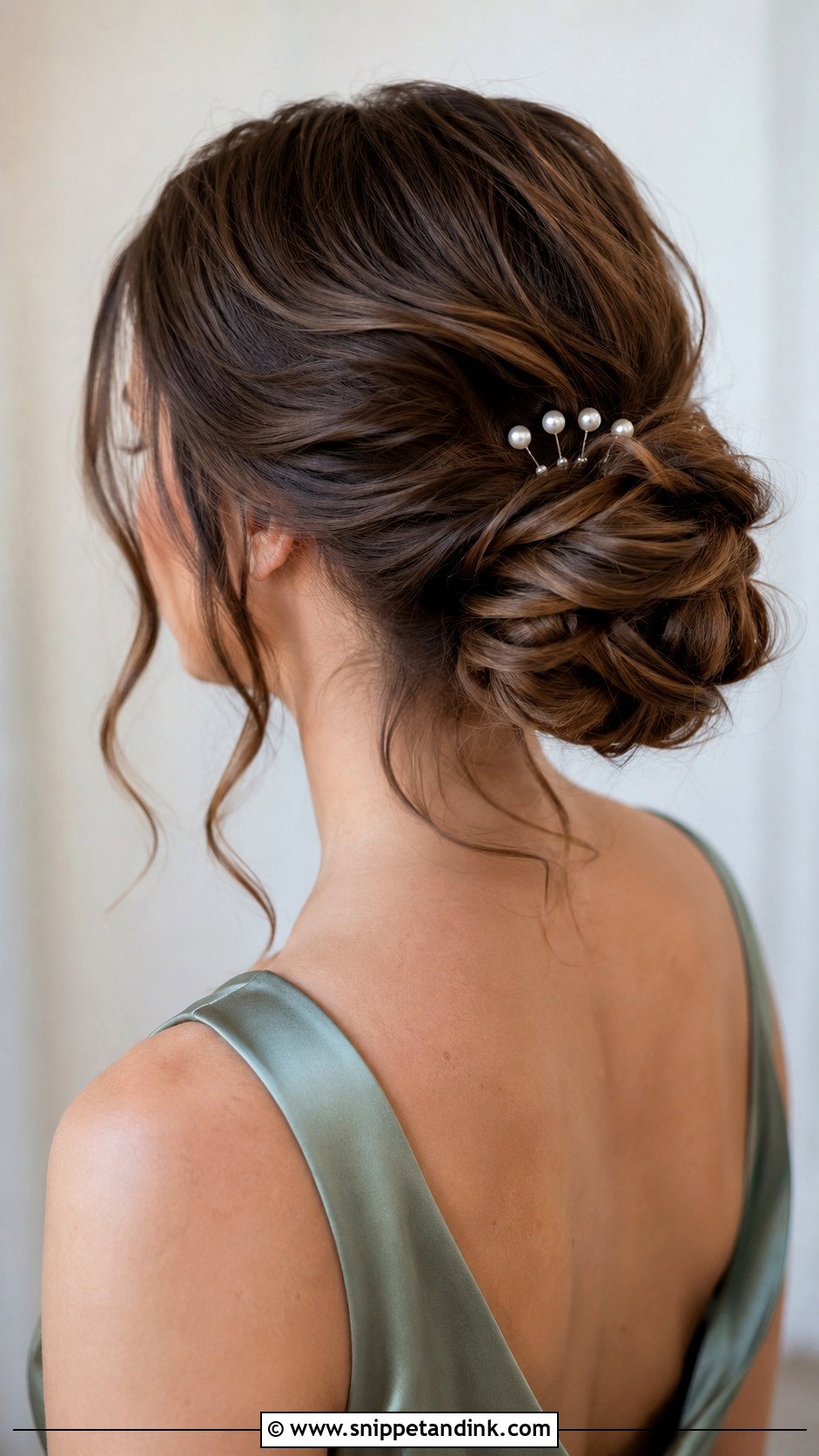 Low Bun Bridesmaid Hairstyle For Round Face - Snippet and Ink - 20 Bridesmaid Hairstyles for Round Face