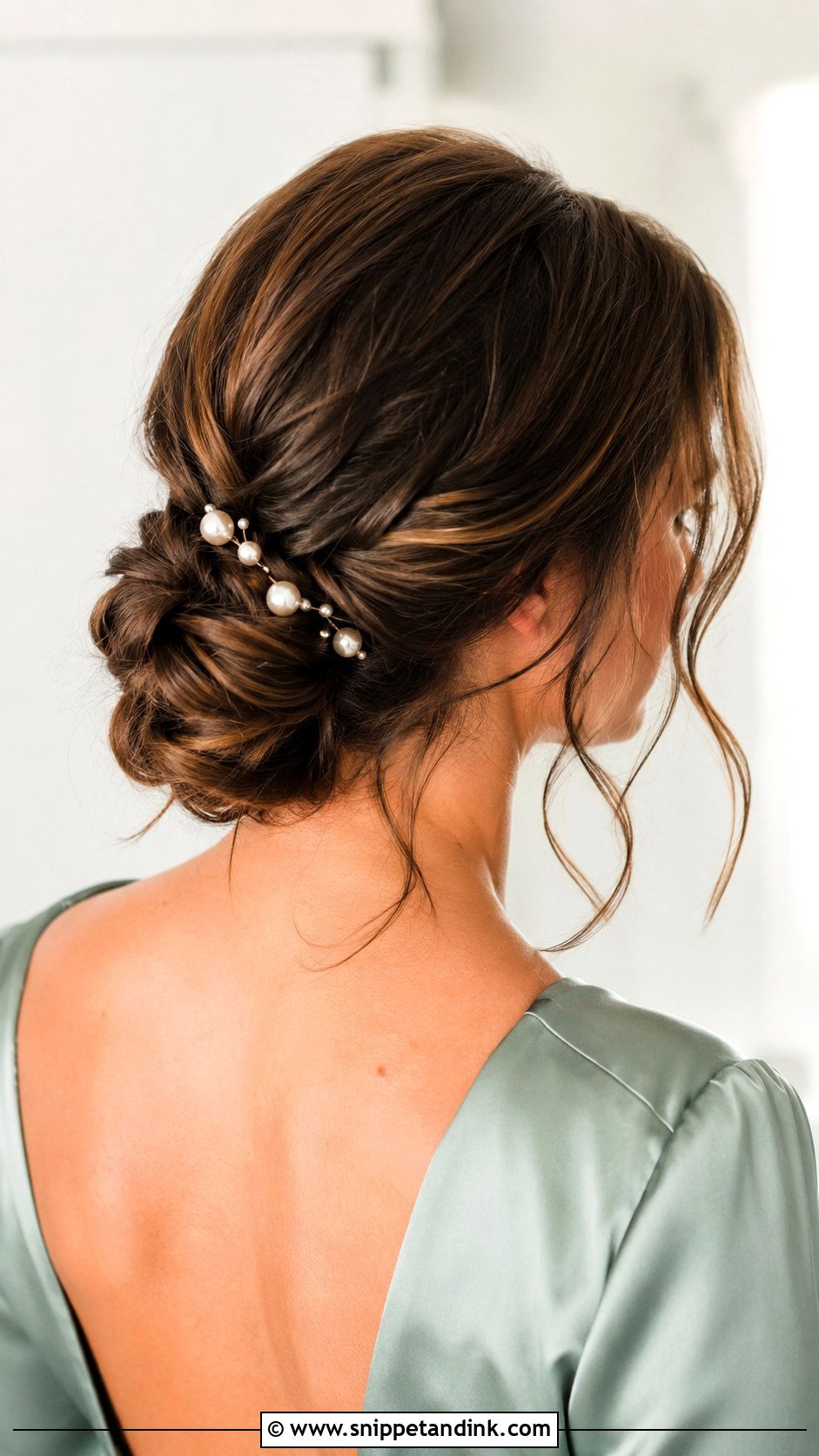 Low Bun Bridesmaid Hairstyle - Snippet and Ink - 20 Bridesmaid Hairstyles 2024