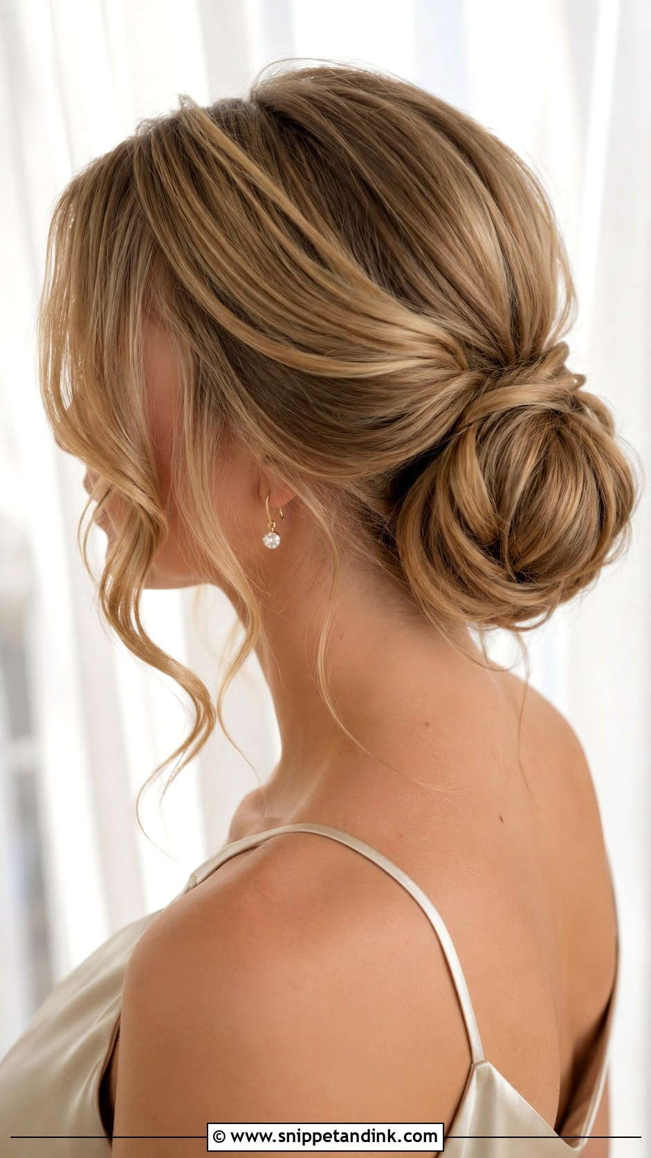 Low Bun Bridesmaid Updo - Snippet and Ink - 20 Bridesmaid Updos for Long Hair