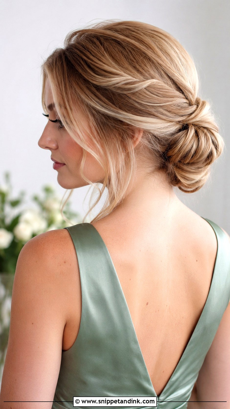 Low Bun Bridesmaid Updo For Long Hair - Snippet and Ink - 20 Bridesmaid Updo for Long Hair Ideas