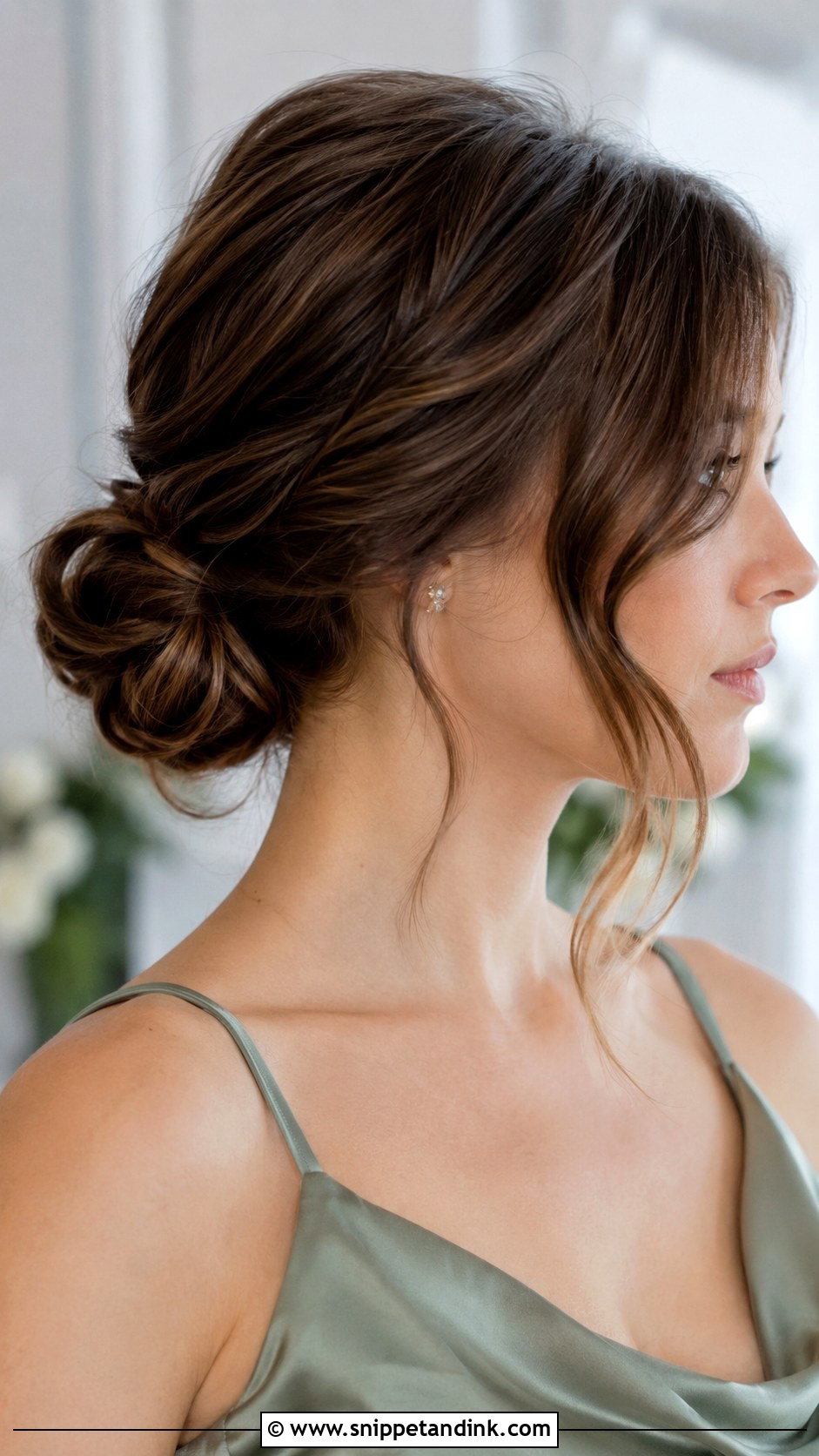Low Bun Bridesmaid Updo - Snippet and Ink - 20 Bridesmaid Up Do Hairstyles