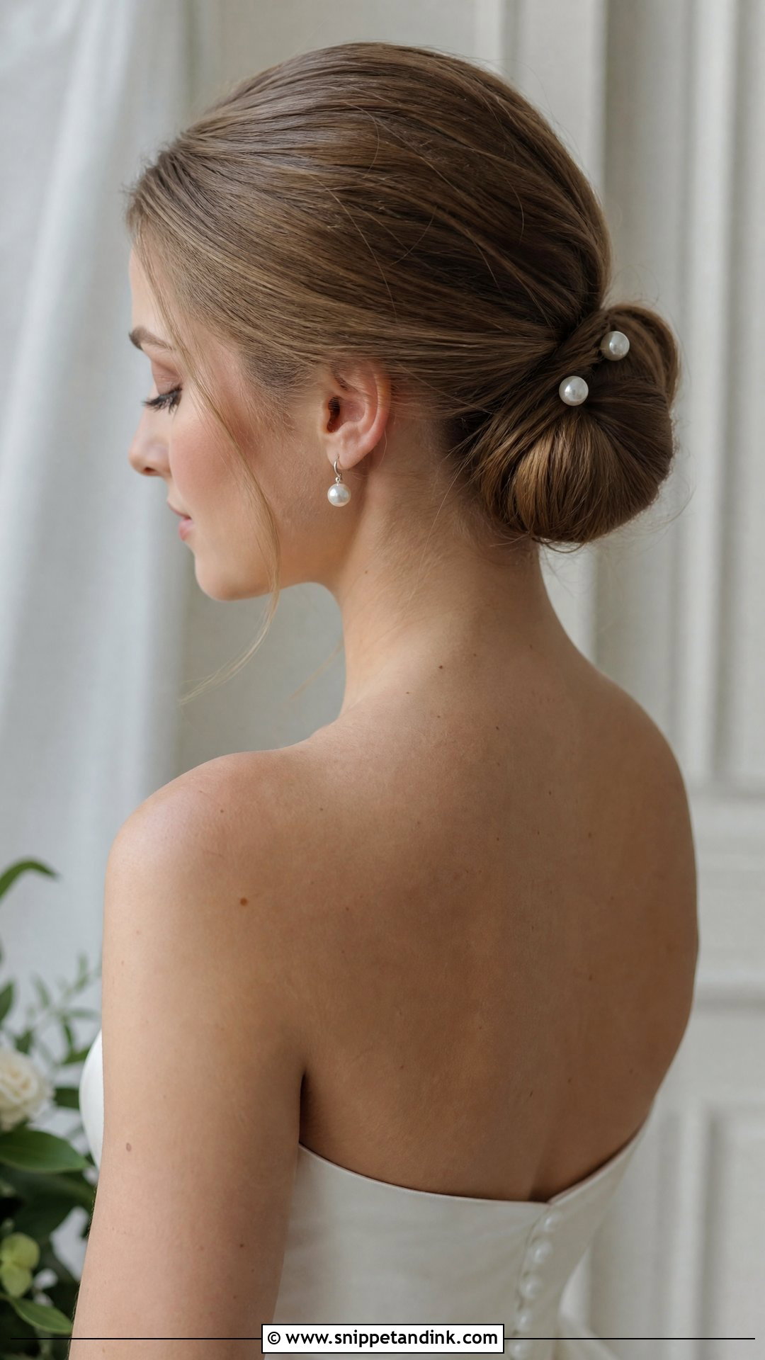 Low Bun Chignon - Snippet and Ink - 20 Bridal Hair for Long Hair Ideas