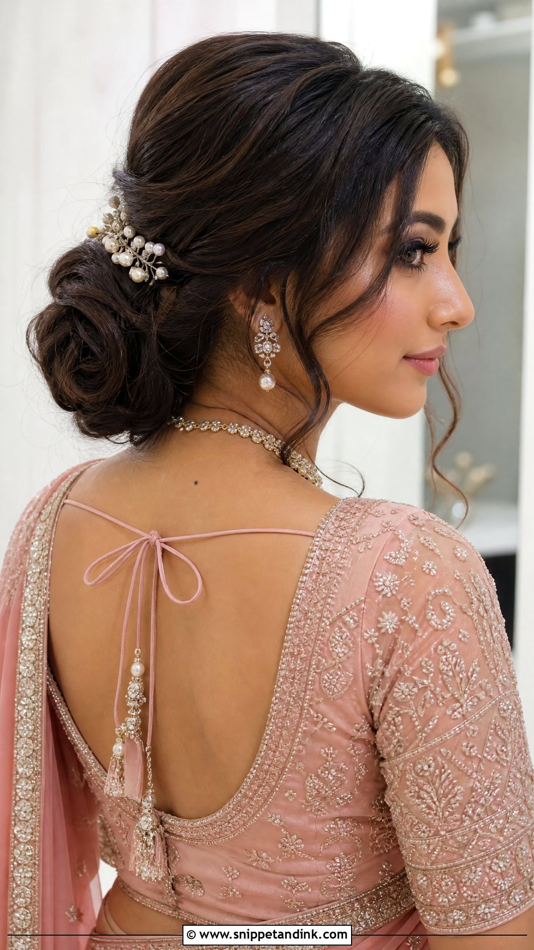 Low Bun Engagement Hairstyle For Round Face - Snippet and Ink - 15 Engagement Hairstyles for Round Face