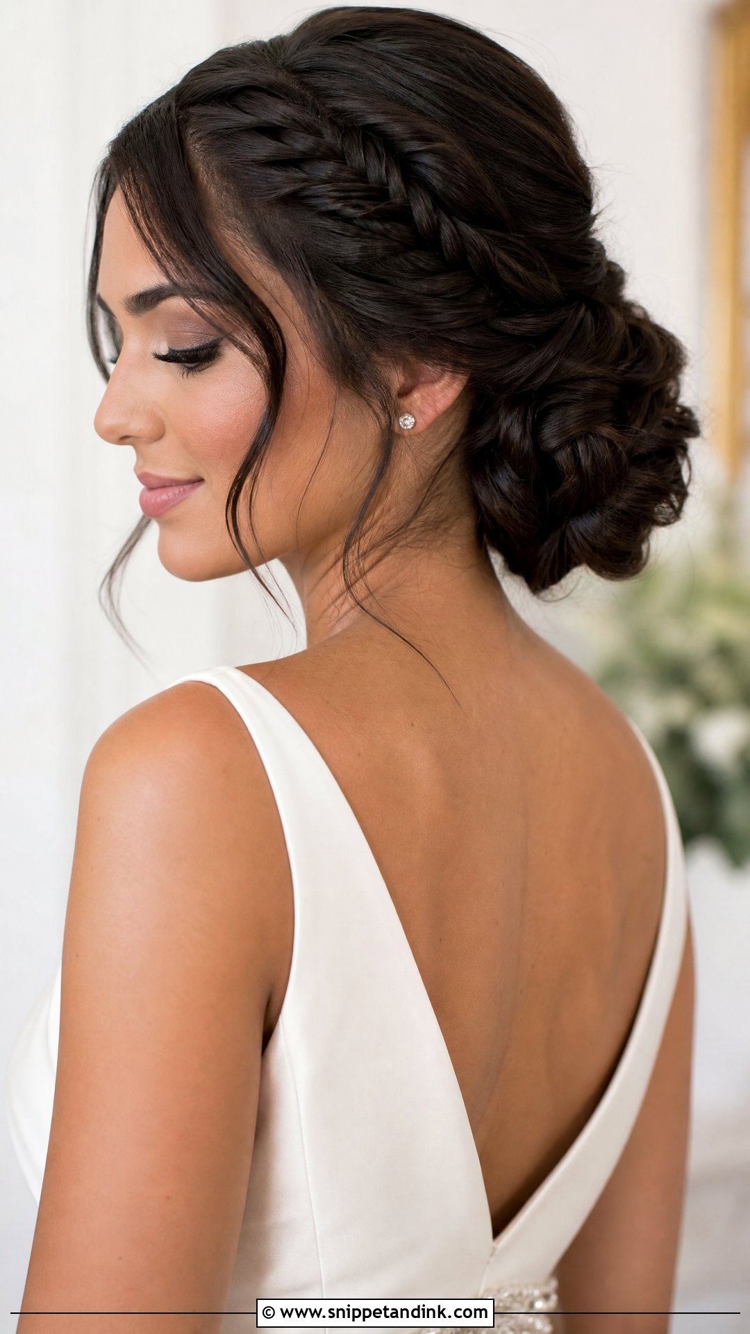 Low Bun Fishtail Bridal Hair - Snippet and Ink - 15 Fishtail Bridal Hair Ideas