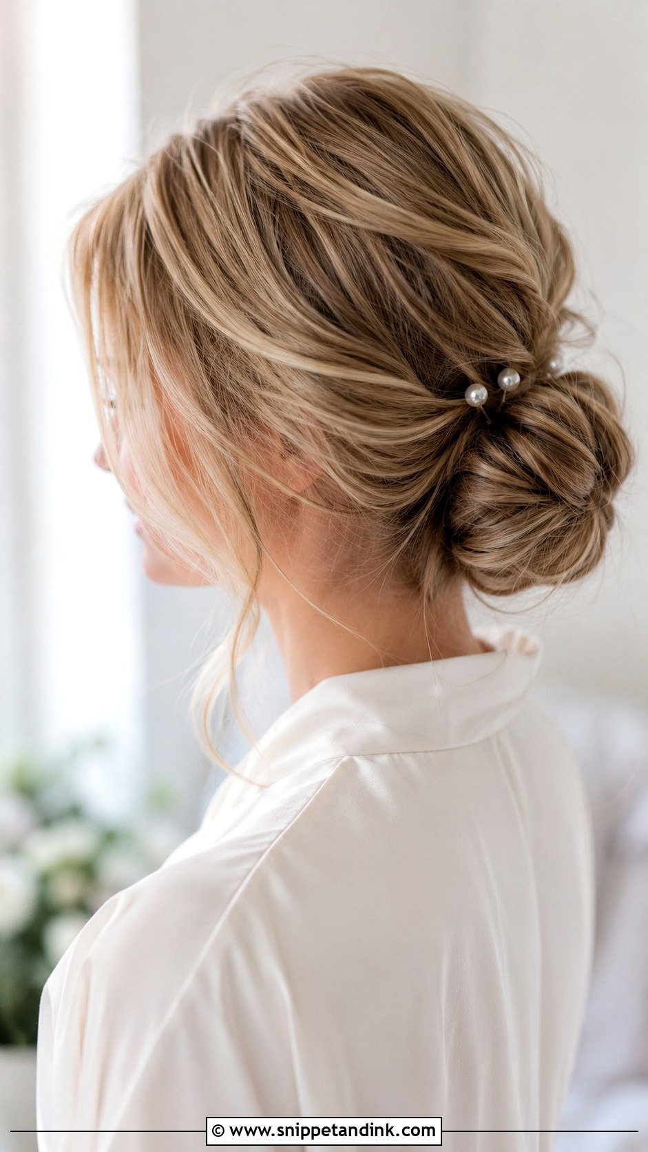 Low Bun For Fine Hair - Snippet and Ink - 20 Bridal Hair Fine Hair Ideas