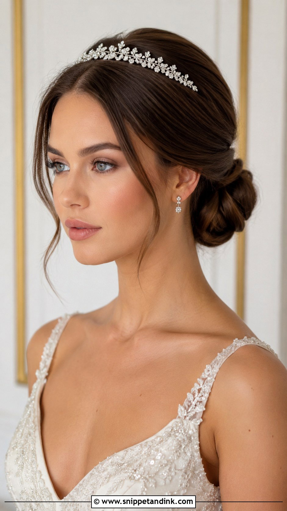 Low Bun Prom Hairstyle With Tiara - Snippet and Ink - 15 Prom Hairstyles with Tiara