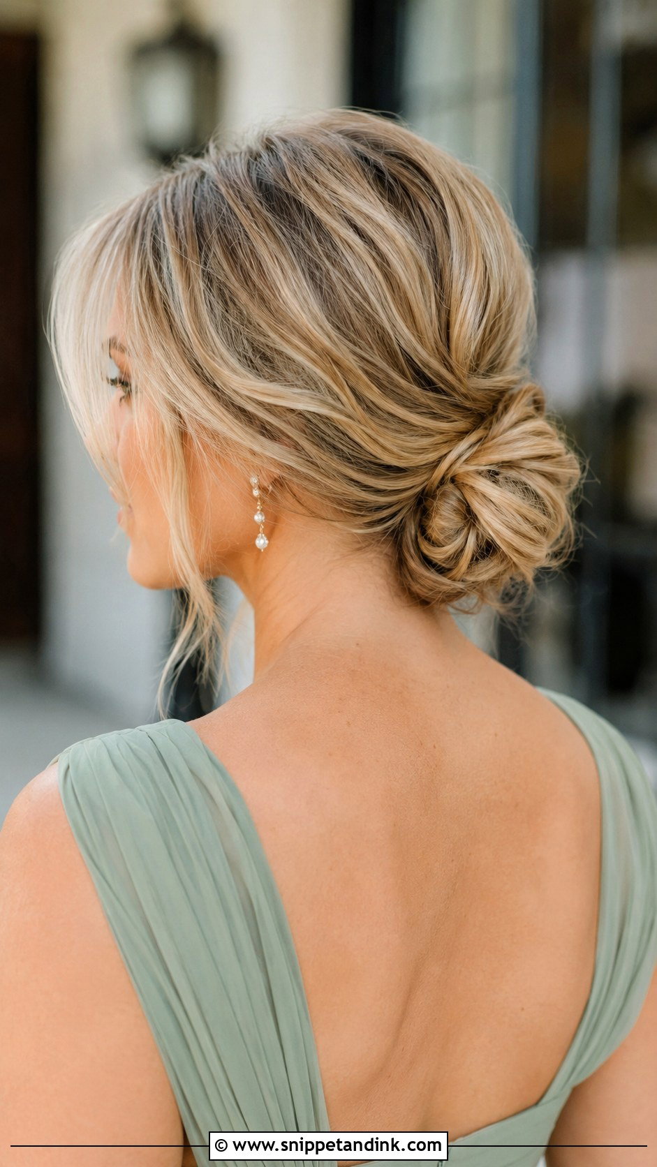 Low Bun Updo For Short Hair - Snippet and Ink - 15 Wedding Guest Updo Short Hair Ideas
