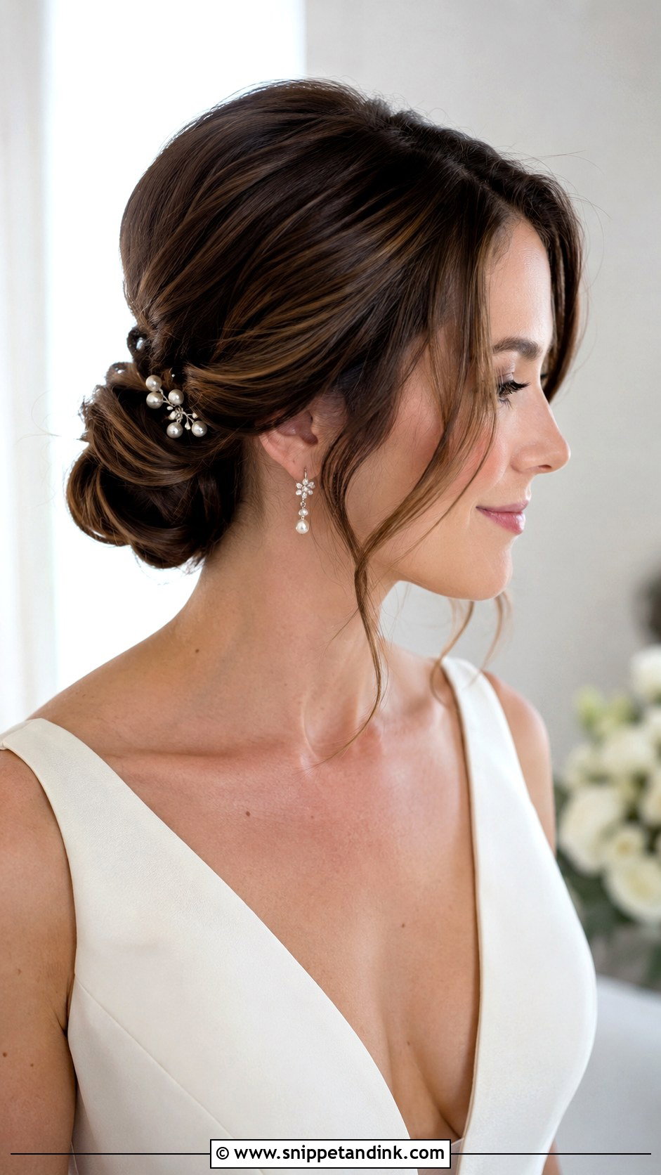 Low Bun Updo For Wedding - Snippet and Ink - 15 Updo Hairstyle for Wedding Ideas