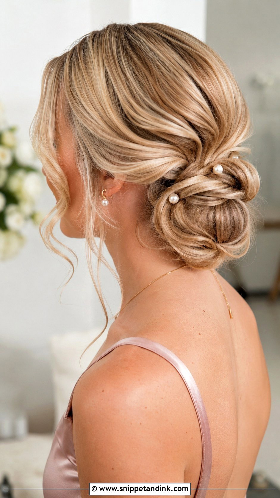 Low Bun Wedding Guest Updo - Snippet and Ink - 15 Up Hairstyles for Wedding Guest
