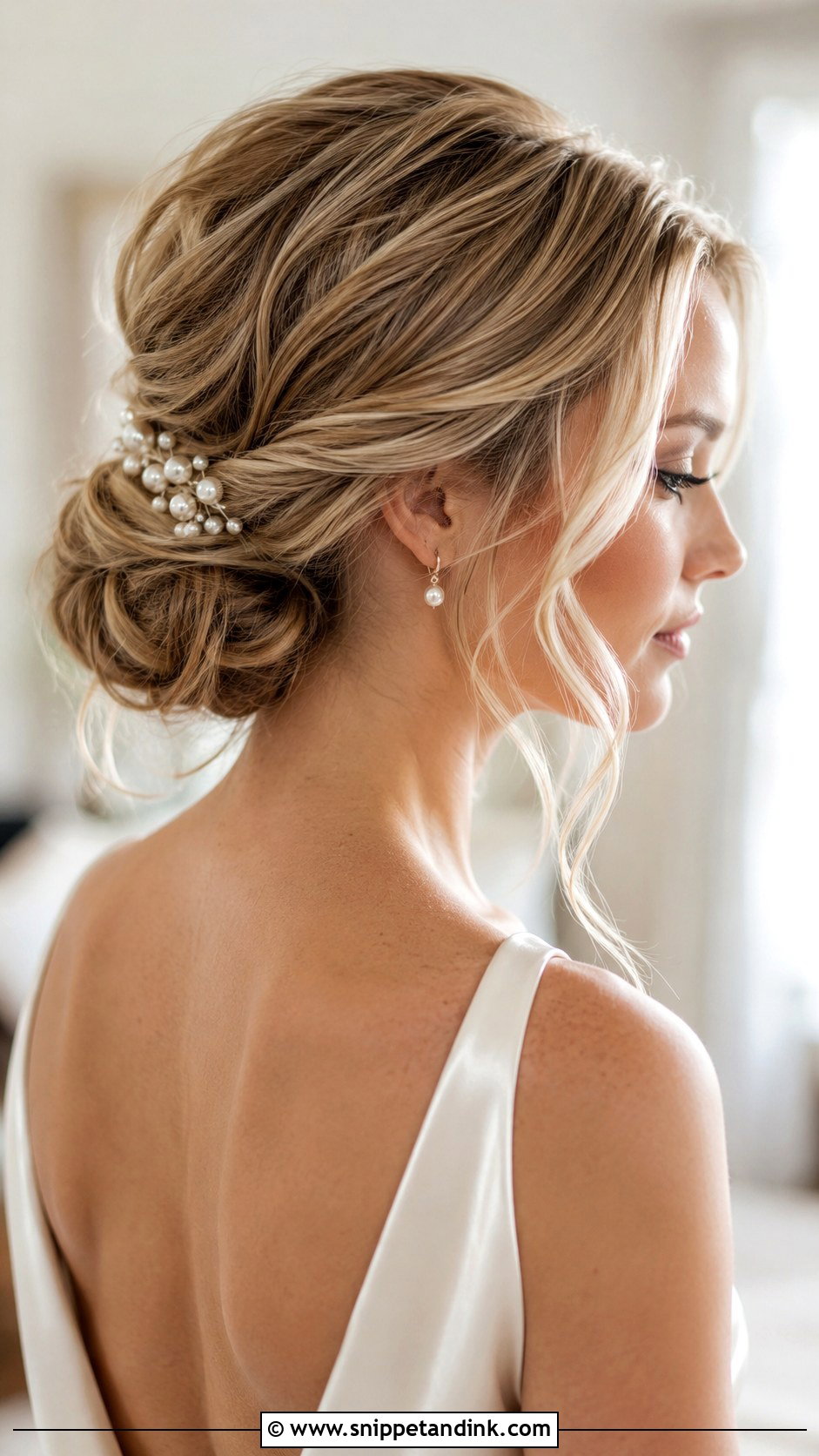 Low Bun Wedding Hair - Snippet and Ink - 20 Hair Up Styles for Wedding