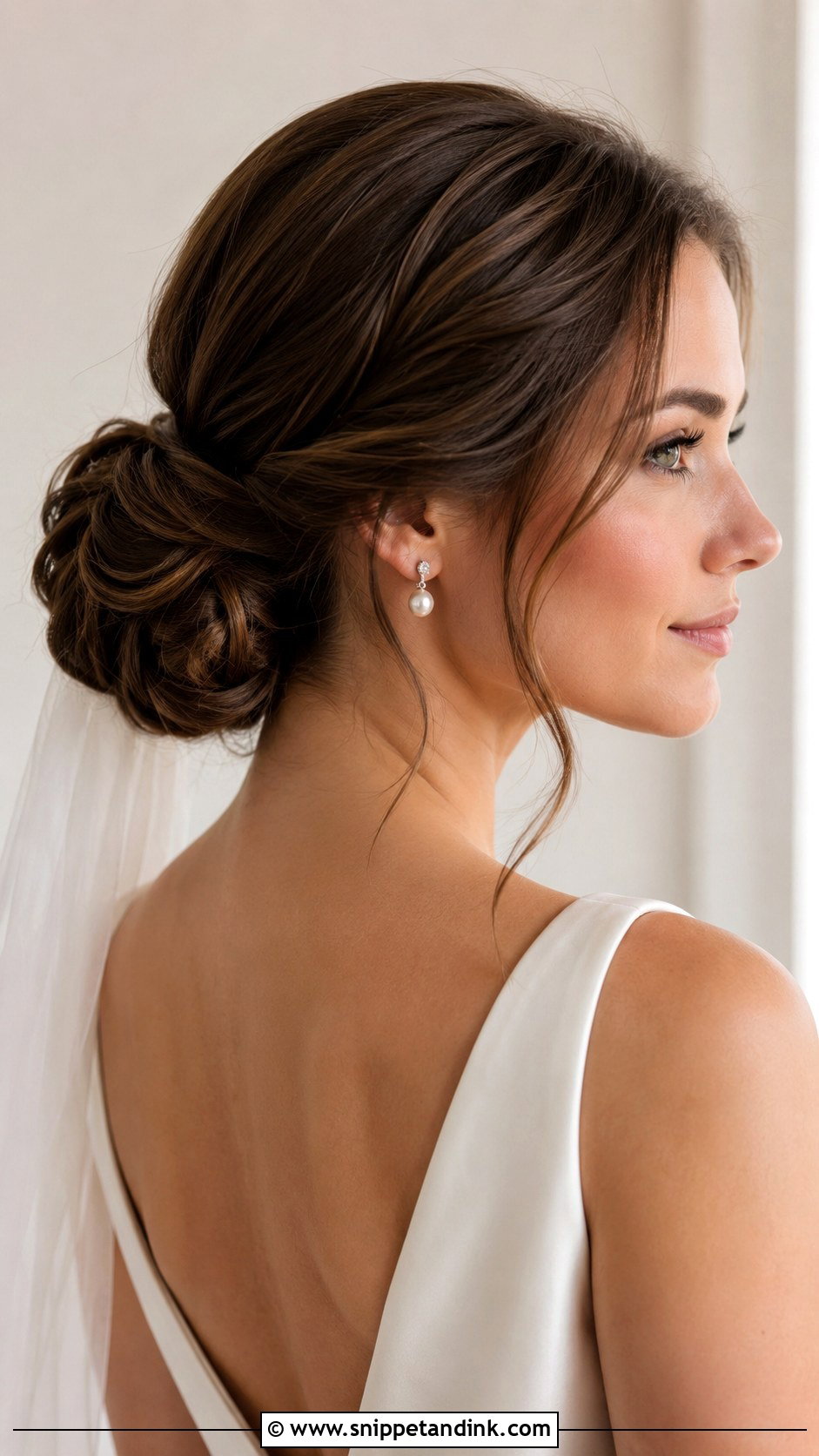 Low Bun Wedding Hair - Snippet and Ink - 20 Hairdo for Long Hair Wedding Ideas