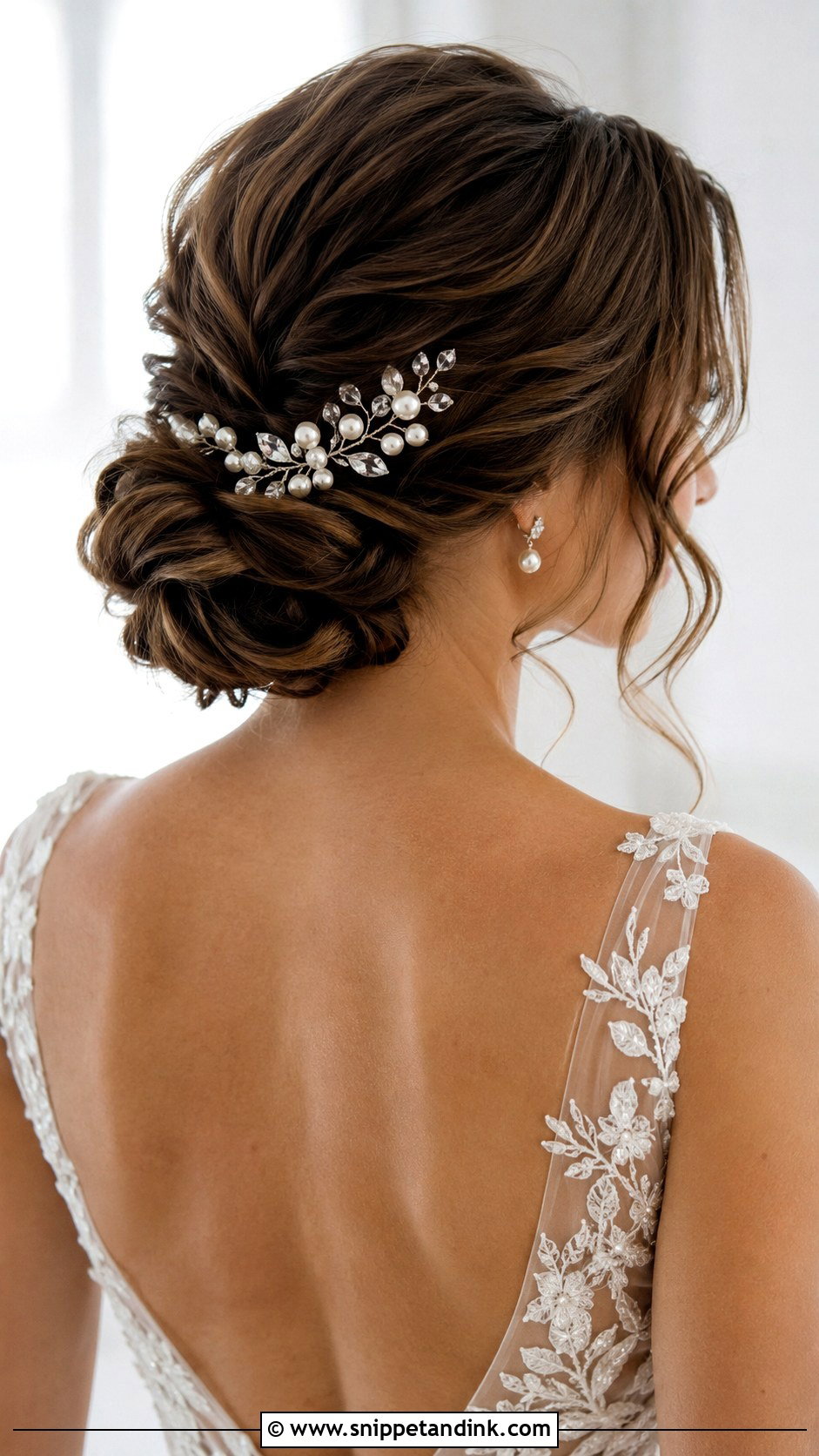 Low Bun Wedding Hair Clip - Snippet and Ink - 15 Wedding Hair Clip Ideas