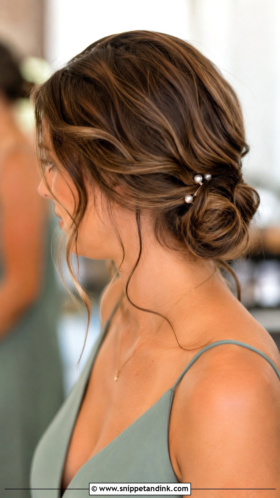 Low Bun Wedding Hair For Bridesmaids - Snippet and Ink - 15 Low Bun Wedding Hairstyle Ideas