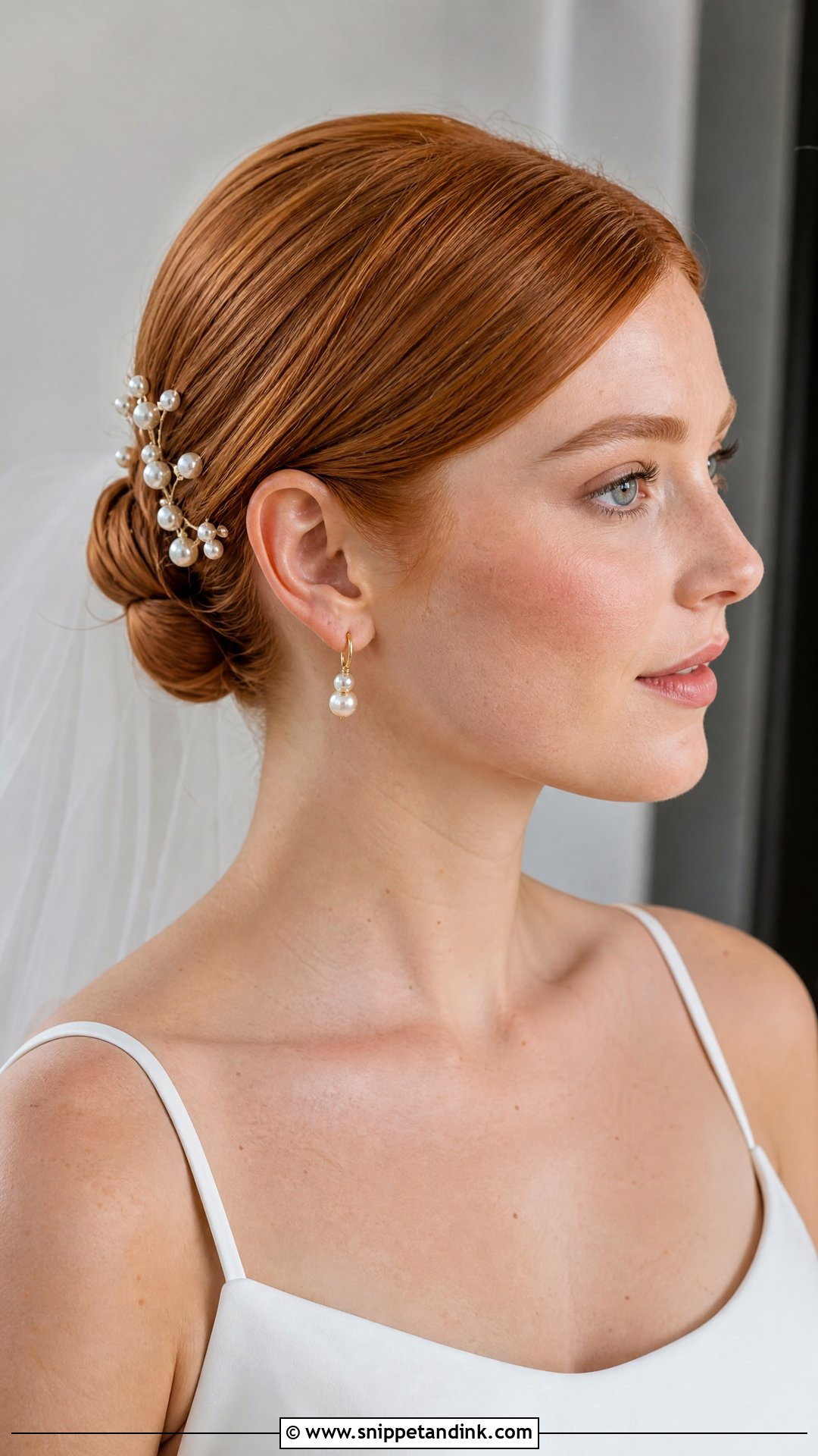 Low Bun Wedding Hair For Short Hair - Snippet and Ink - 15 Clean Low Bun Wedding Hair Ideas