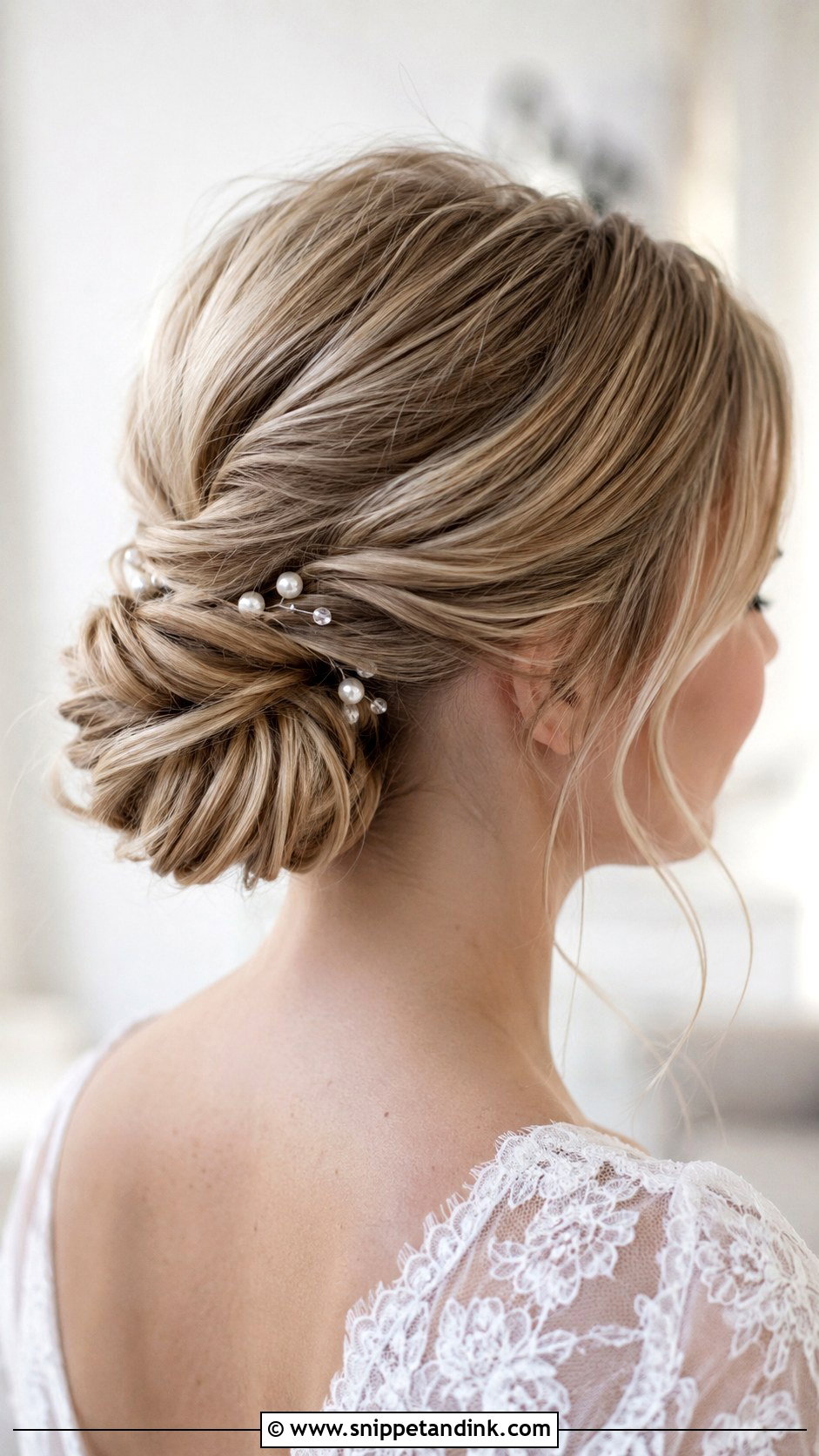 Low Bun Wedding Hair For Thin Hair - Snippet and Ink - 15 Low Bun Wedding Hairstyle Ideas