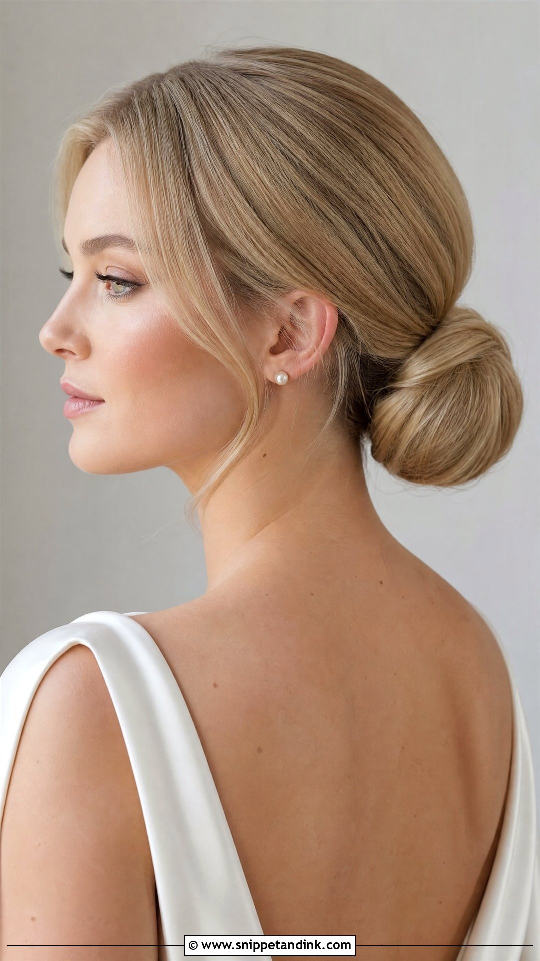 Low Bun Wedding Hair For Thin Hair - Snippet and Ink - 15 Clean Low Bun Wedding Hair Ideas