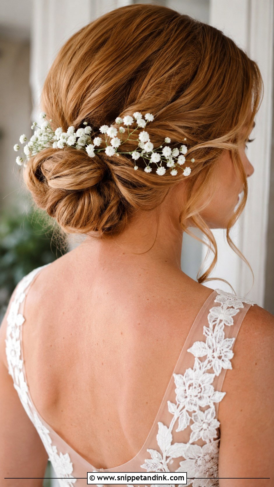 Low Bun Wedding Hair With Flowers - Snippet and Ink - 15 Low Bun Wedding Hairstyle Ideas