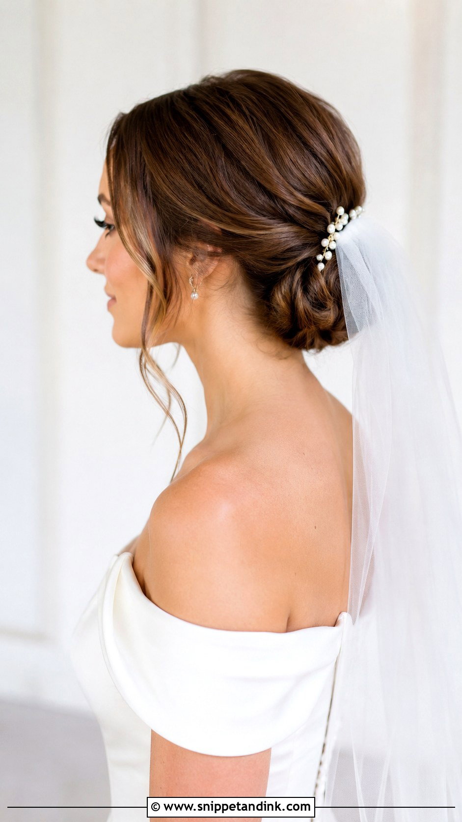 Low Bun Wedding Hairstyle - Snippet and Ink - 15 Rambut Pengantin Wedding Hairstyles