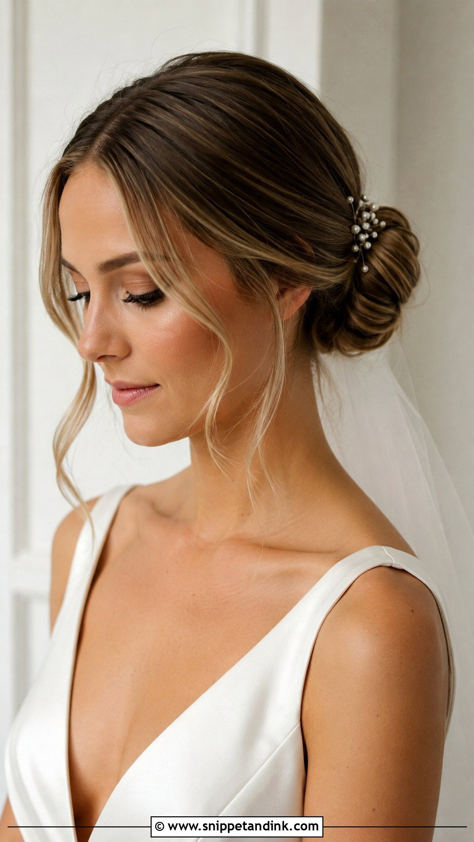 Low Bun Wedding Hairstyle - Snippet and Ink - 15 Simple Long Hairstyles for Wedding