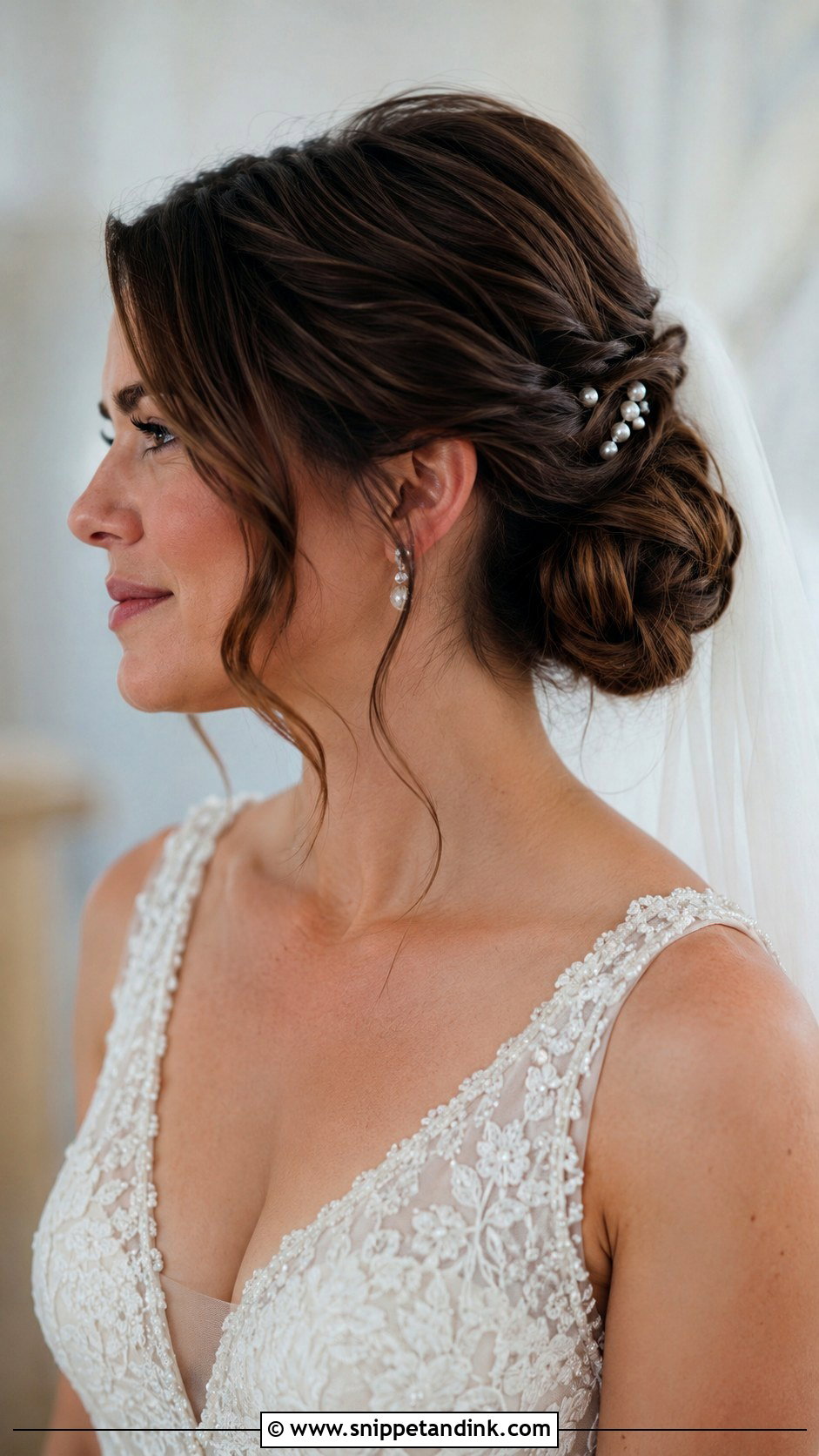 Low Bun Wedding Hairstyle - Snippet and Ink - 15 Tied Hairstyle for Wedding Ideas