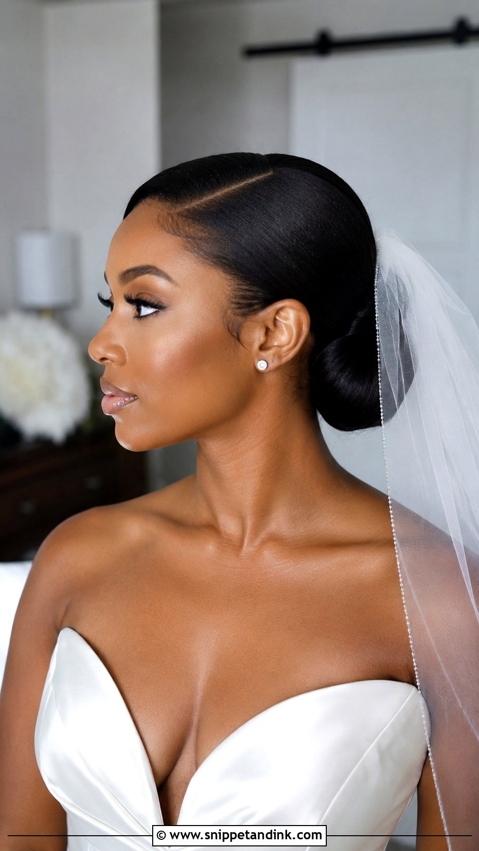 Low Bun Wedding Hairstyle - Snippet and Ink - 15 Wedding Hairstyles for Black Brides