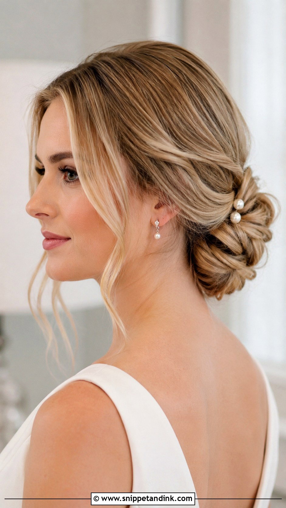 Low Bun Wedding Hairstyle - Snippet and Ink - 15 Wedding Hairstyles Ideas