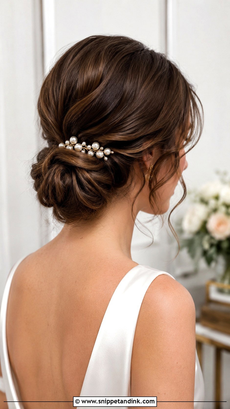 Low Bun Wedding Hairstyle - Snippet and Ink - 20 Beautiful Hairstyles for Wedding