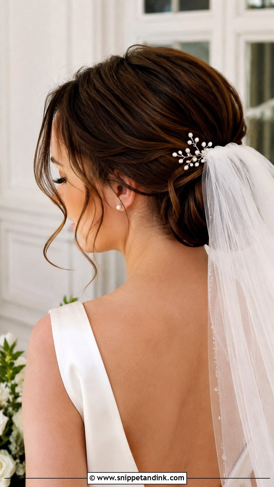 Low Bun Wedding Hairstyle - Snippet and Ink - 20 Beautiful Wedding Hairstyles