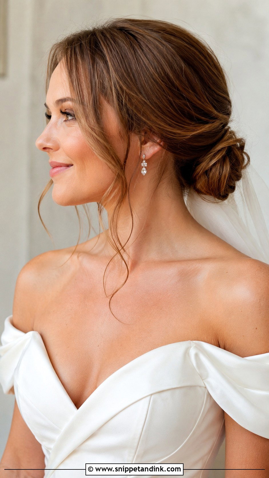 Low Bun Wedding Hairstyle - Snippet and Ink - 20 Bride Hair Styles 2024