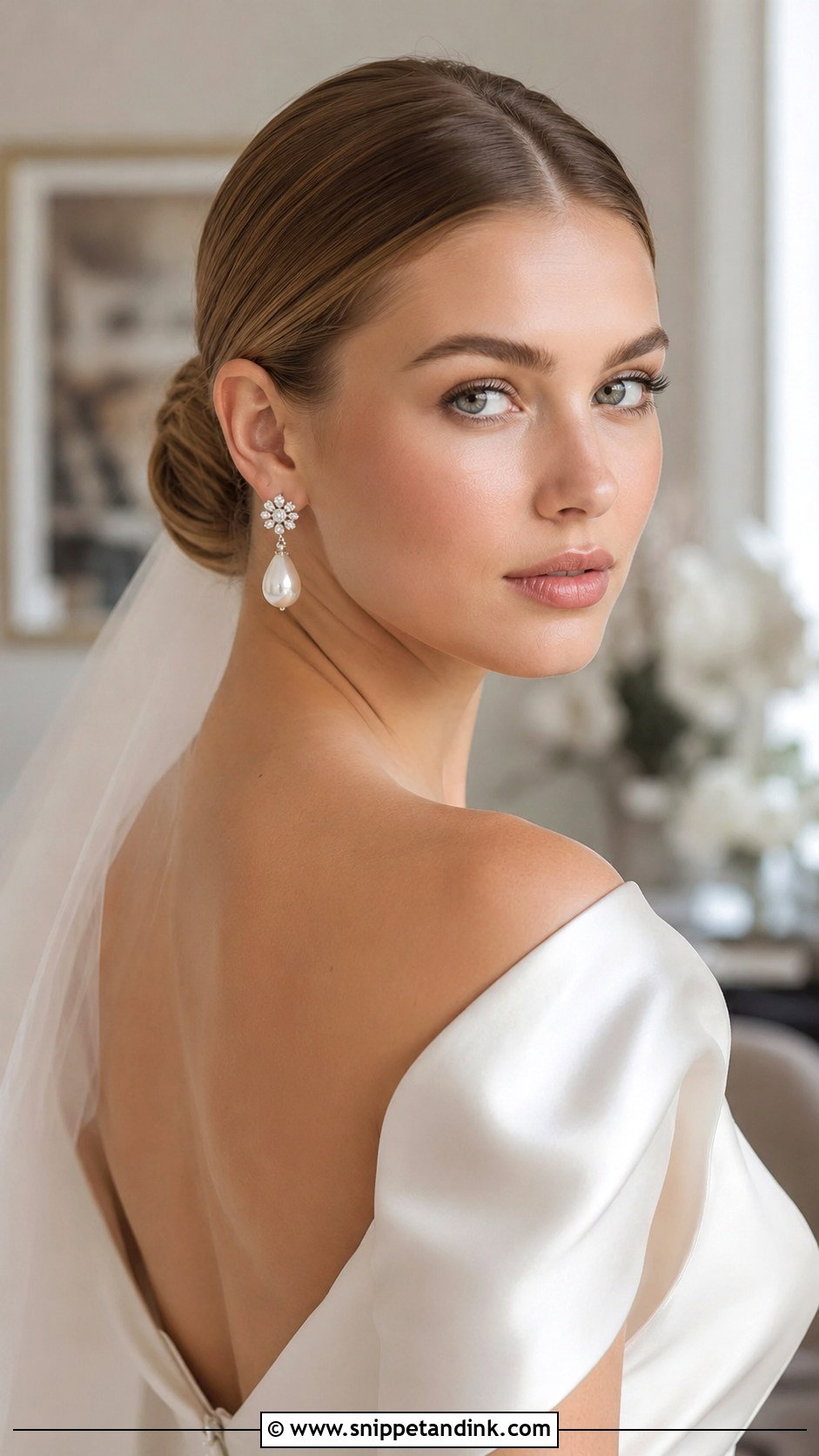 Low Bun Wedding Hairstyle - Snippet and Ink - 20 Hair Inspo for Wedding Ideas
